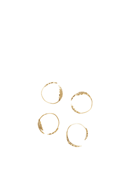 Hovedbilde Holly Leaf Serviettringer, 4 stk - Brass