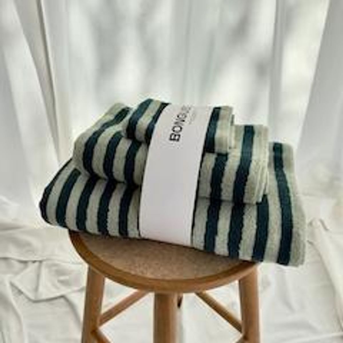 Gavepakke Bongusta - badehåndkle, håndhåndkle og klut, sea foam & deep teal