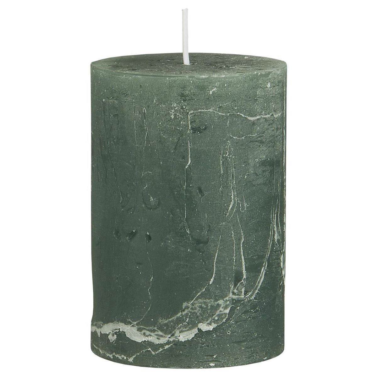 Rustikk Kubbelys 10 cm - Mosegrønn