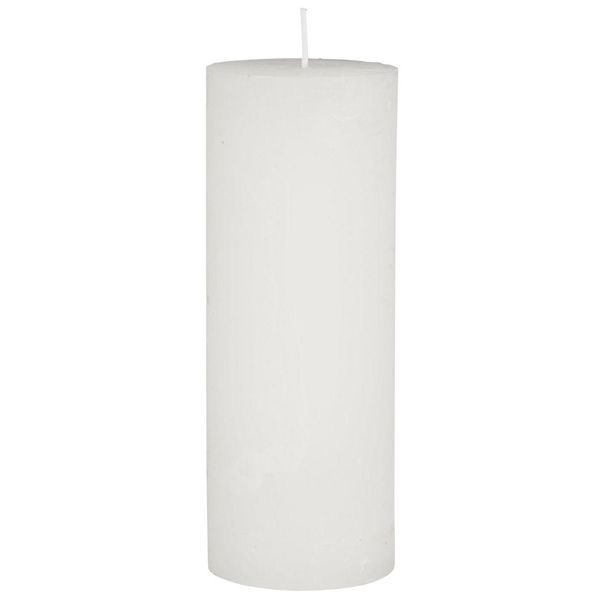 Hovedbilde Rustikk Kubbelys 18 cm - Hvit
