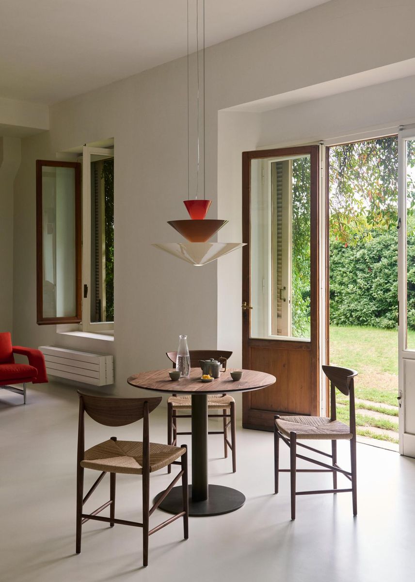 Gio LN14 Lysekrone - Vermilion Red, Dark Burgundy & Ecru White