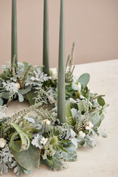 Hovedbilde Kronelys 32 cm, med lakk - Green Soil