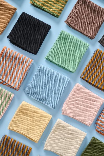 Hovedbilde Kjøkkenklut Mynte Striper, 4 ass