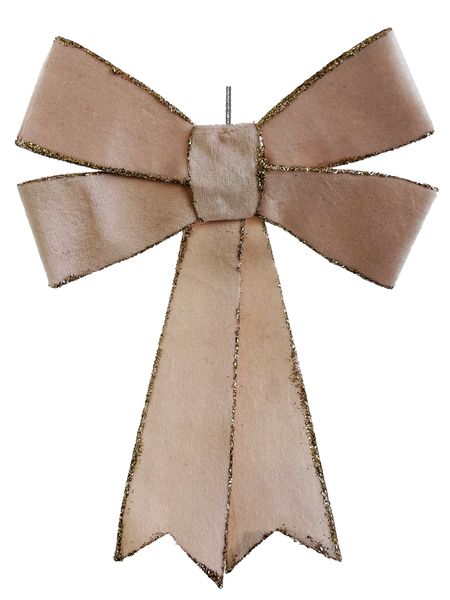 Hovedbilde Sløyfe i fløyel - champagnefarget