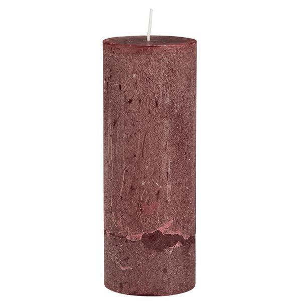 Hovedbilde Rustikk Kubbelys 18 cm - Bordeaux
