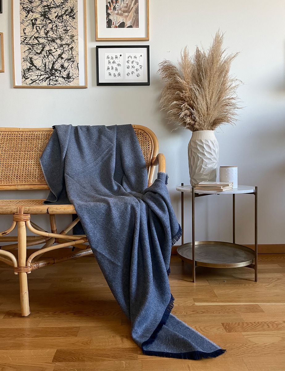 Skyfall pledd Mørk Blå