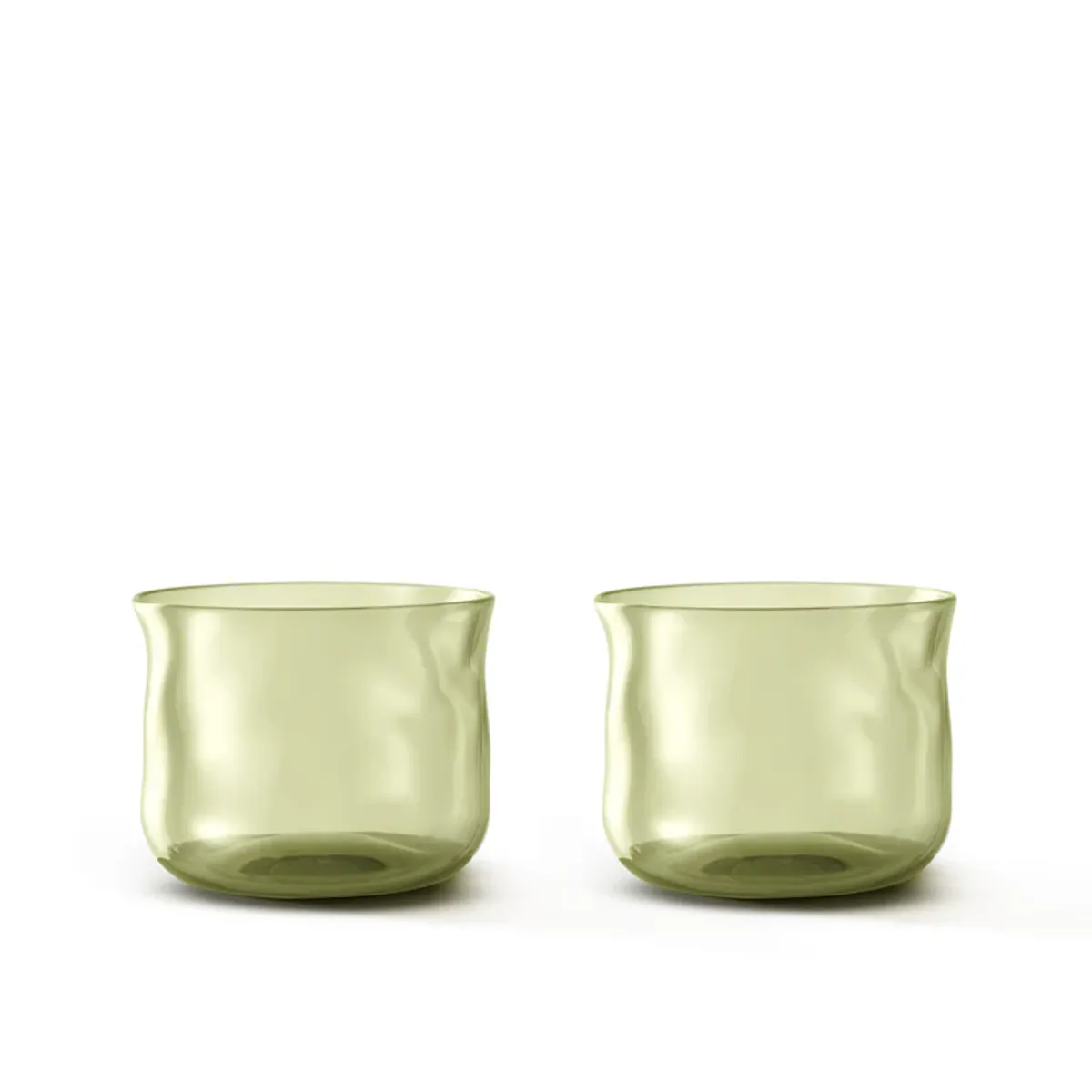 Swirl Glass, Moss - 2 pk