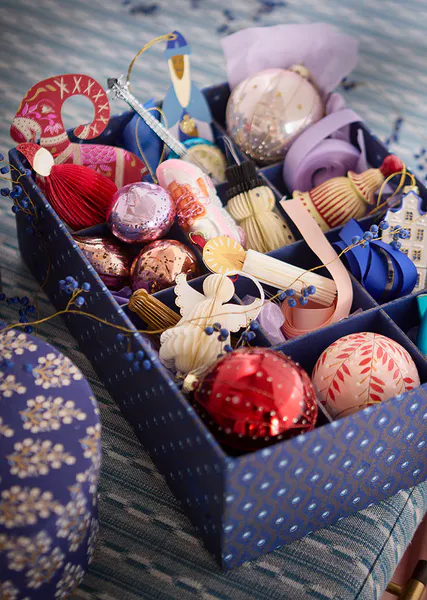 Hovedbilde Julekuler 8 cm, 4 pk - Rød