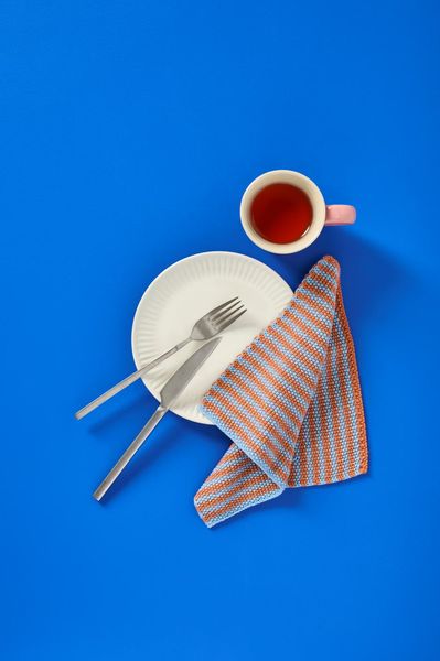 Hovedbilde Kjøkkenklut Mynte Striper, 4 ass