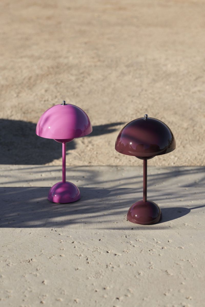 Flowerpot VP9 Oppladbar Bordlampe - Dark Plum