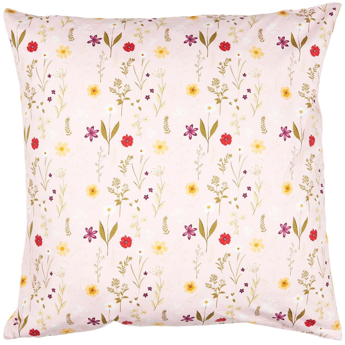 Putetrekk 60x60 - Rosa med blomster