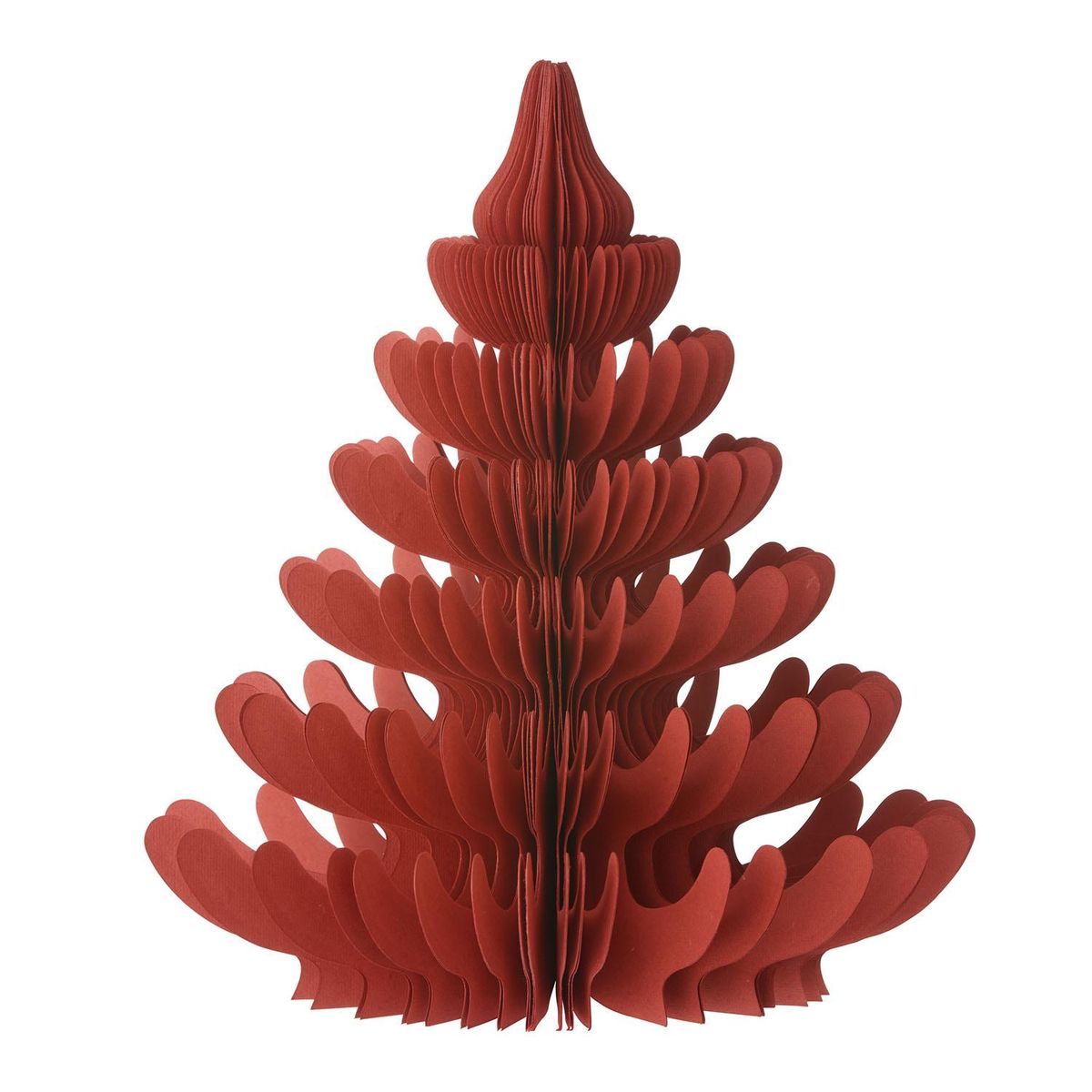 Honeycomb juletre H22 cm – Rubinrød