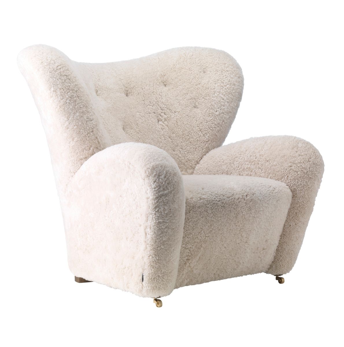The Tired Man Lounge Chair. Sheepskin Moonlight