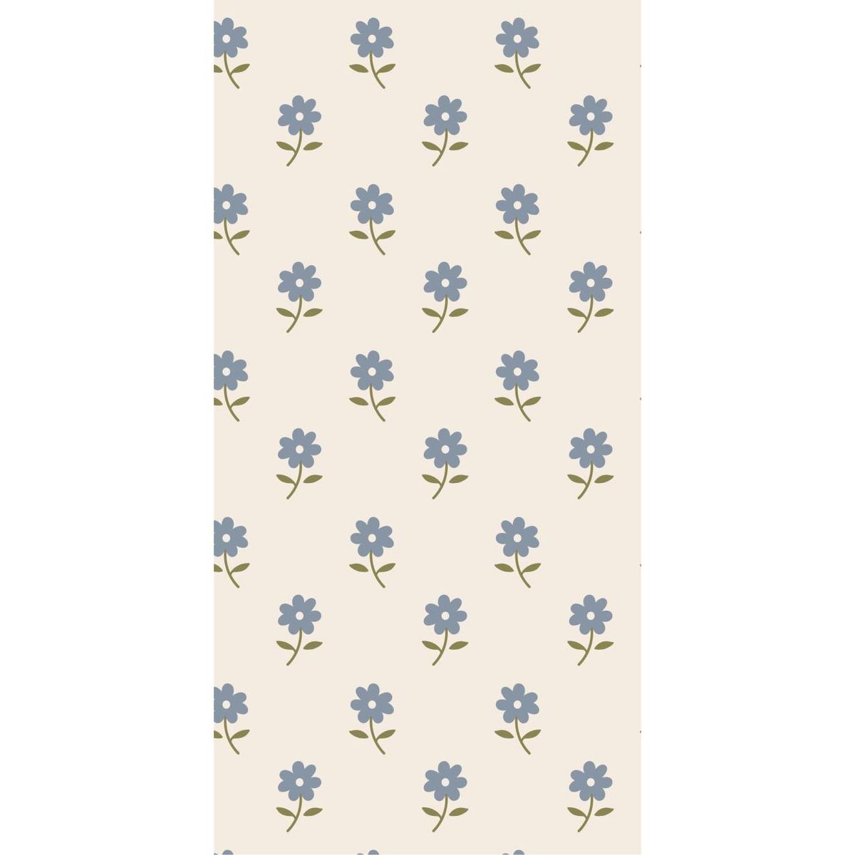 Serviett 10x20 cm - Blå blomster