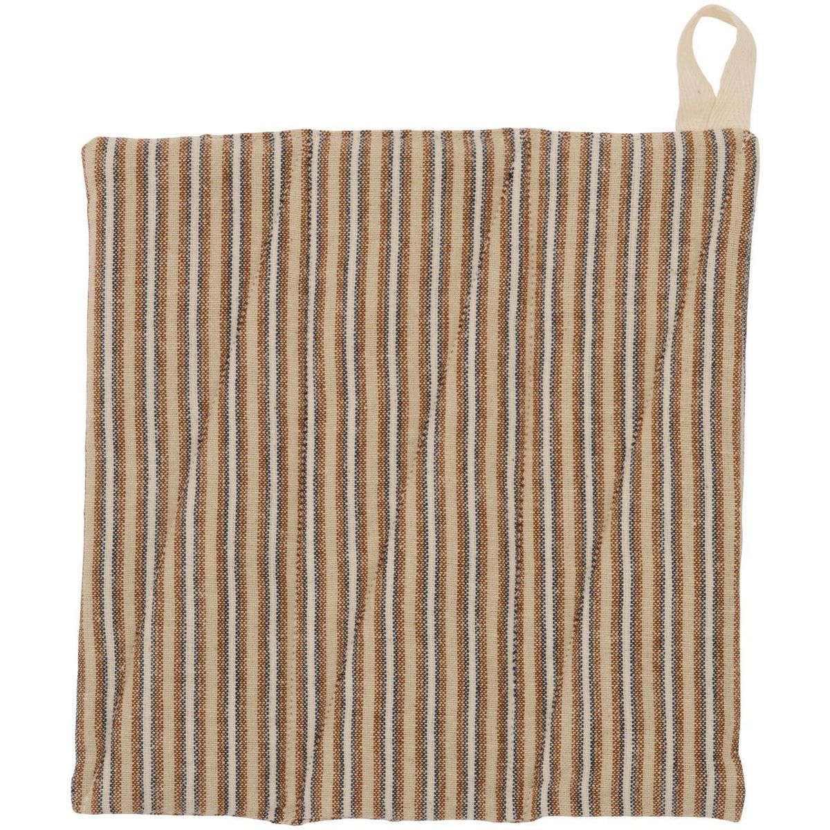 Gryteklut brune, blå og hvite striper