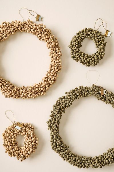 Hovedbilde Krans med treperler, Grønn, Ø10